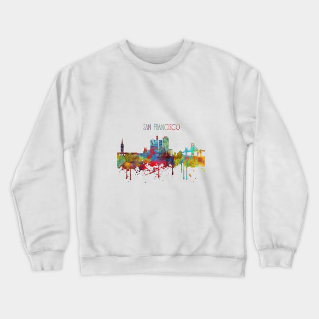 San Francisco, Crewneck Sweatshirt by RosaliArt